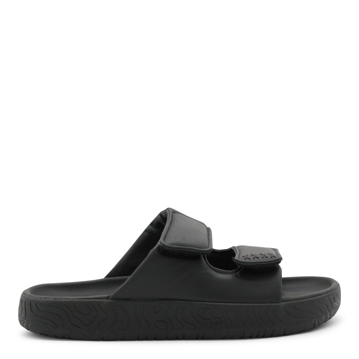 BLACK LEATHER ETNA BOLD SANDALS