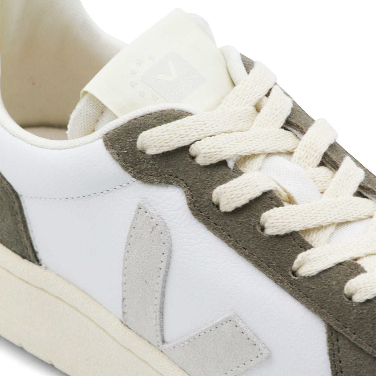 KAKI AND WHITE V-82 SNEAKERS