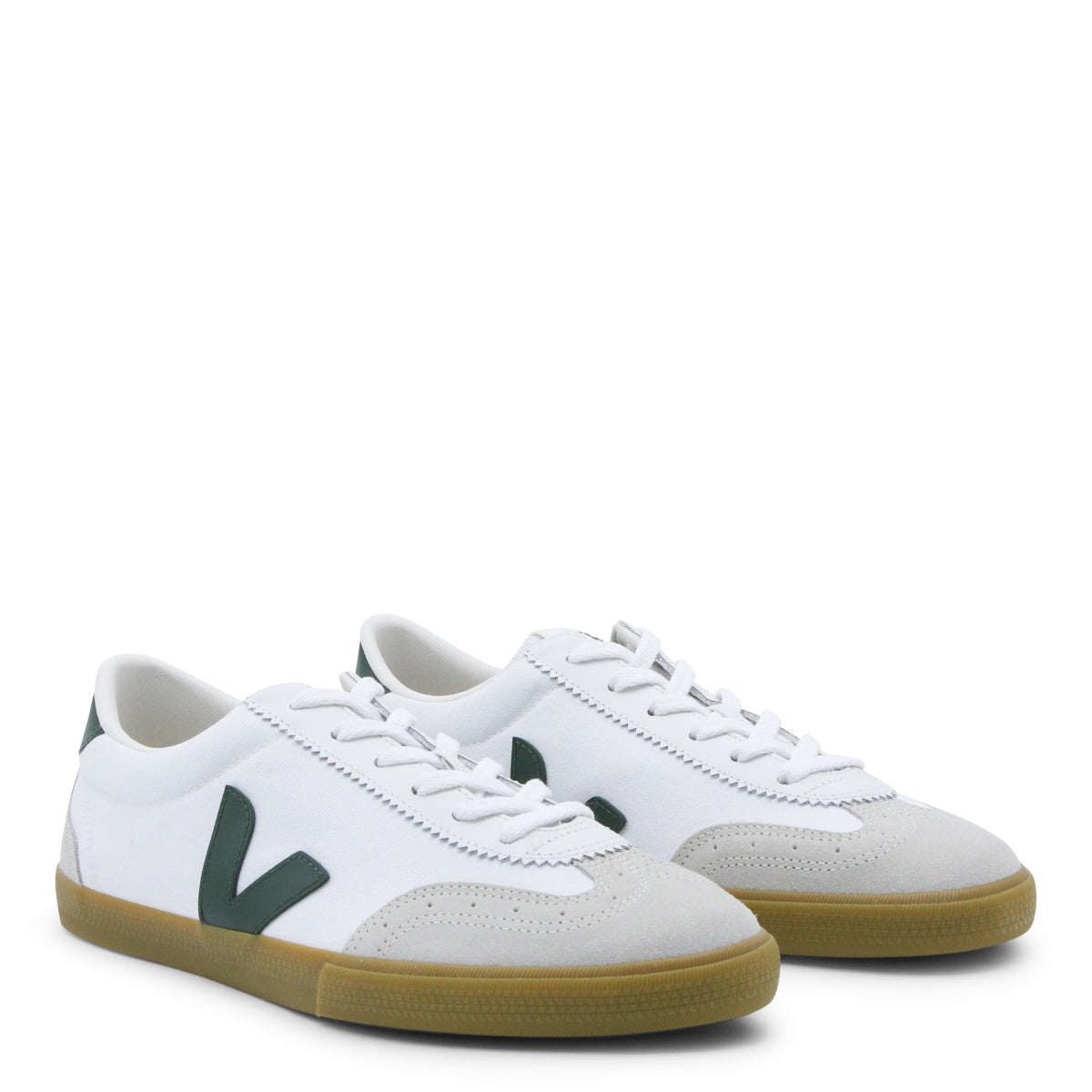 WHITE LEATHER VOLLEY SNEAKERS