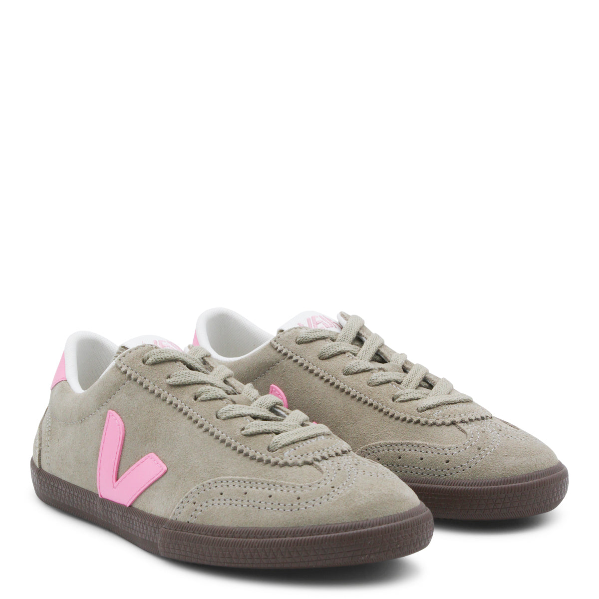 BROWN AND PINK SNEAKERS