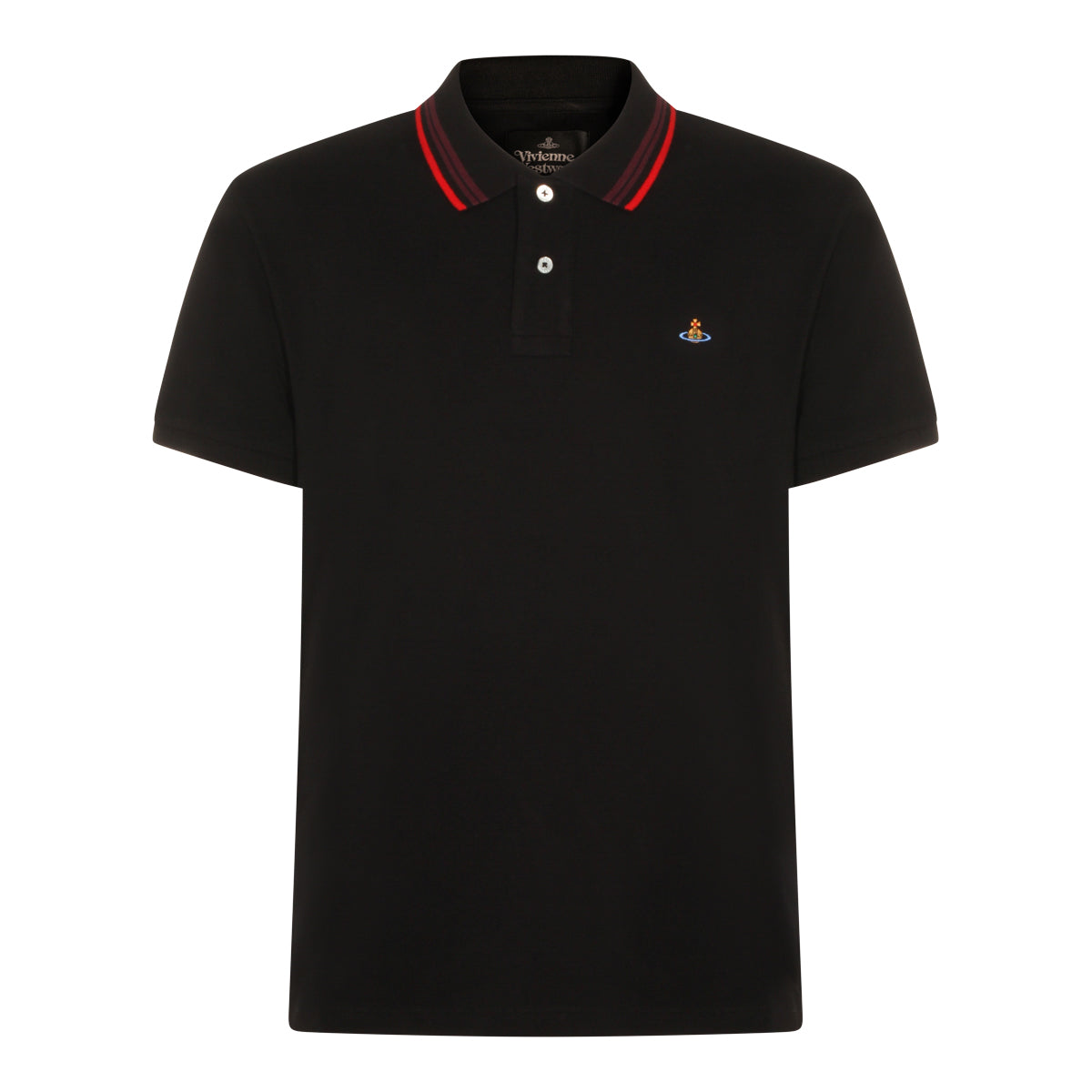 BLACK COTTON POLO SHIRT