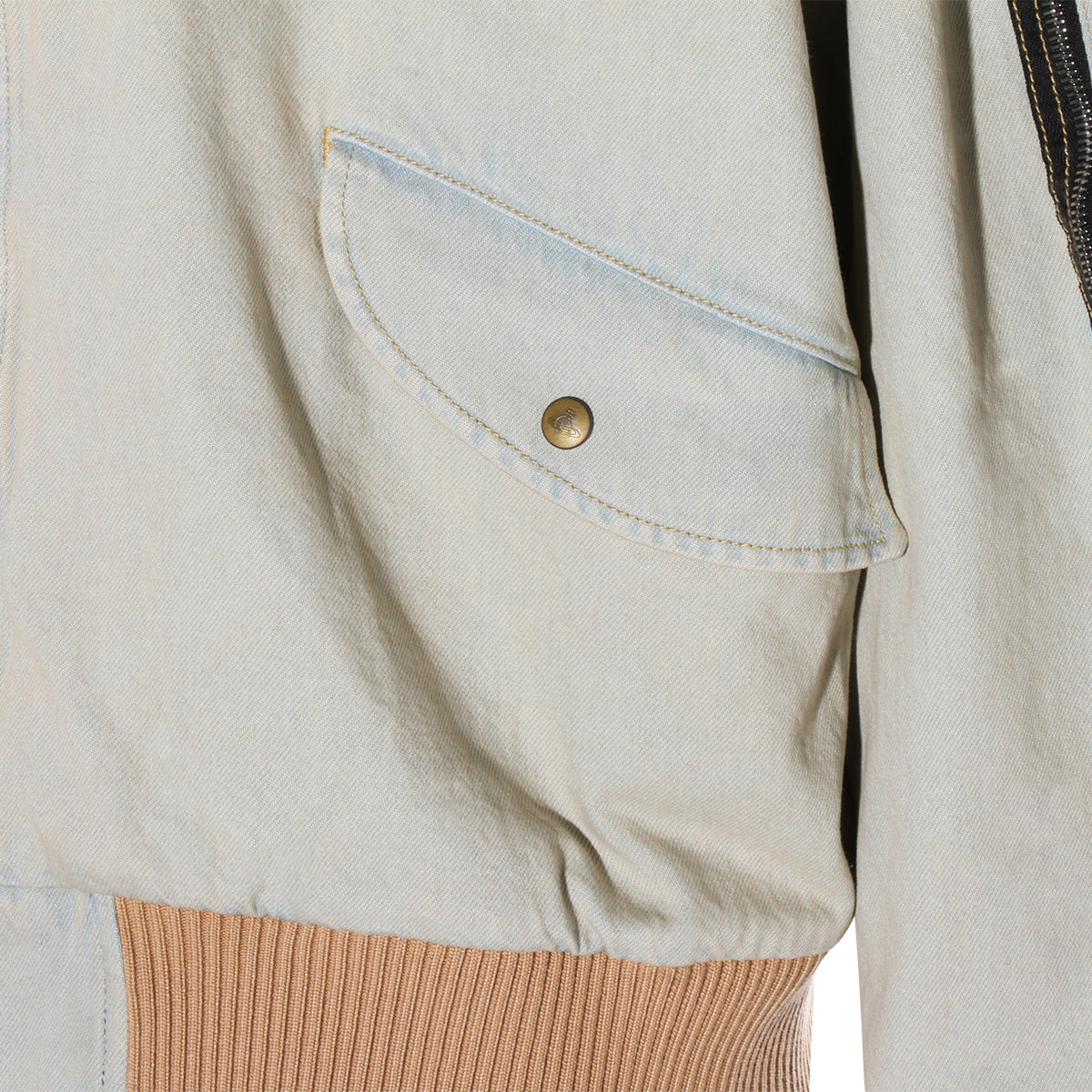 LIGHT BLUE COTTON DENIM JACKET