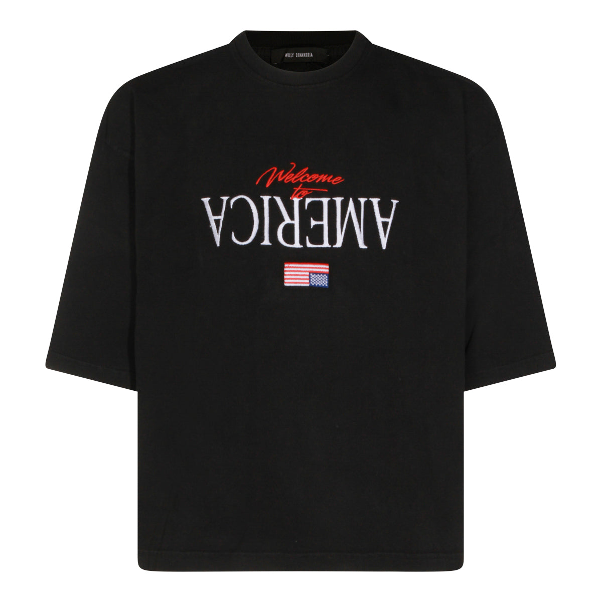 BLACK COTTON T-SHIRT