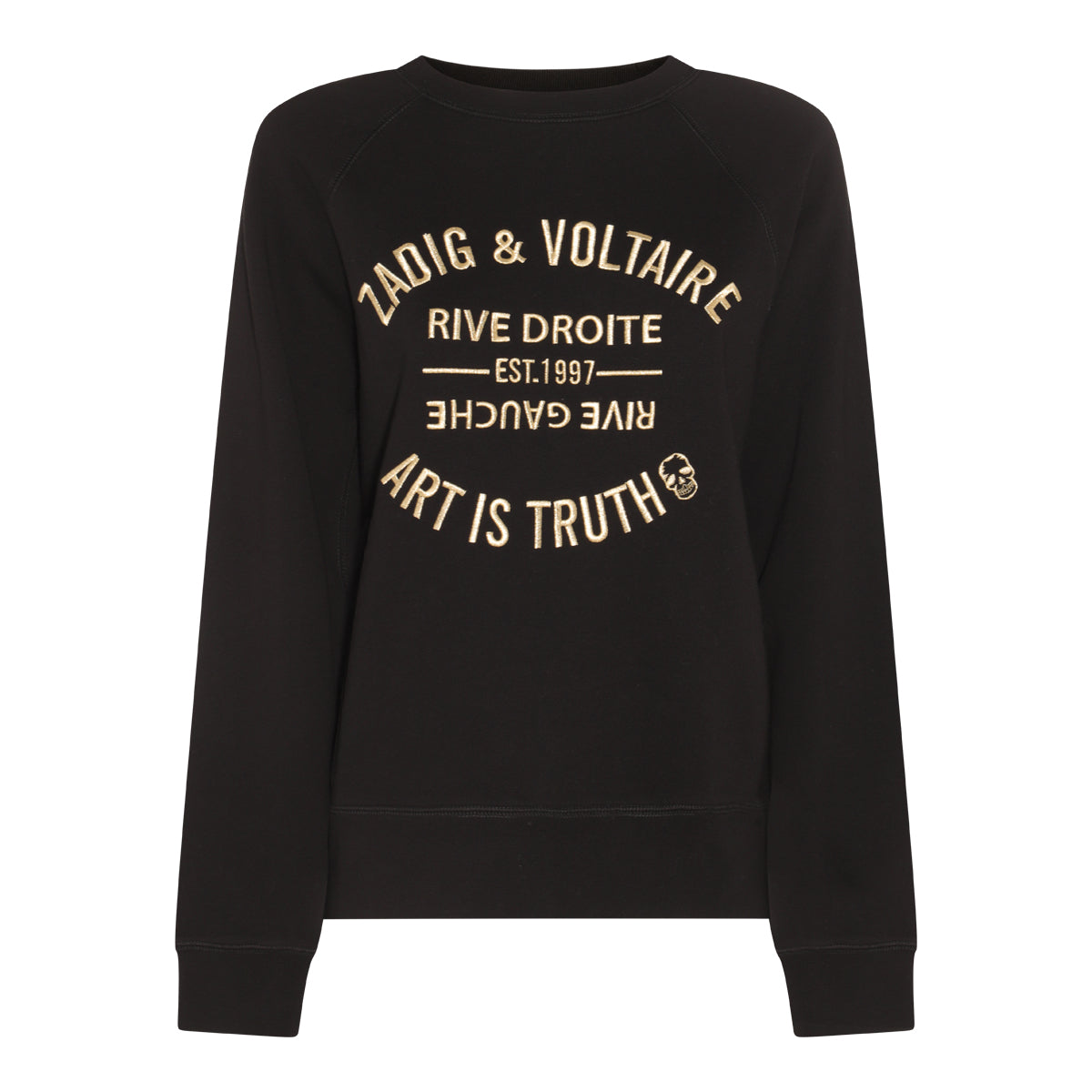 BLACK COTTON SWEATSHIRT