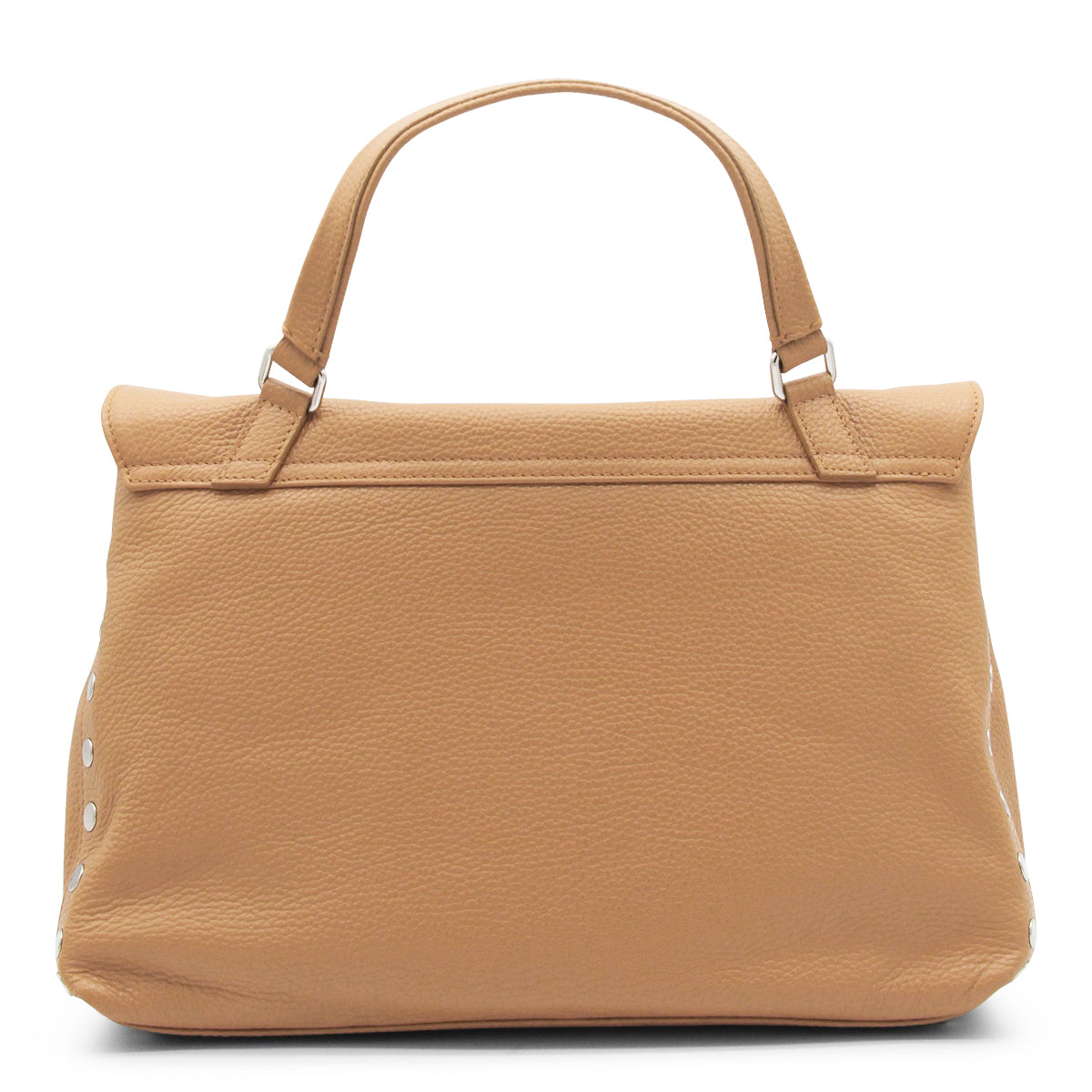 BEIGE LEATHER POSTINA BABY TOP HANDLE BAG