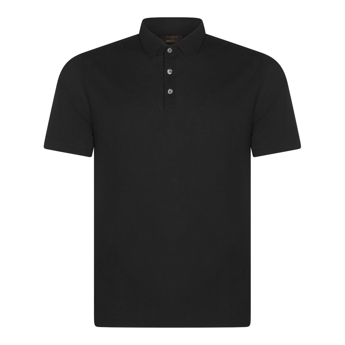 BLACK COTTON POLO SHIRT