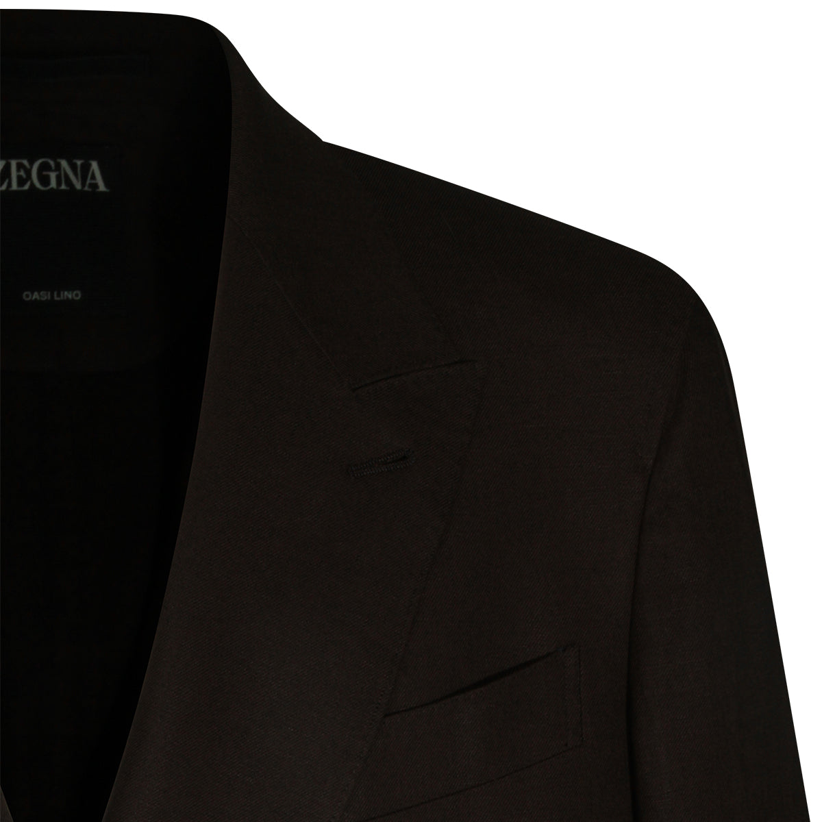 DARK BROWN LINEN BLAZER