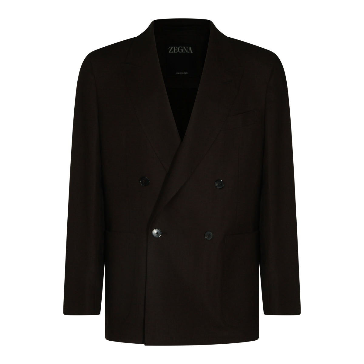 DARK BROWN LINEN BLAZER