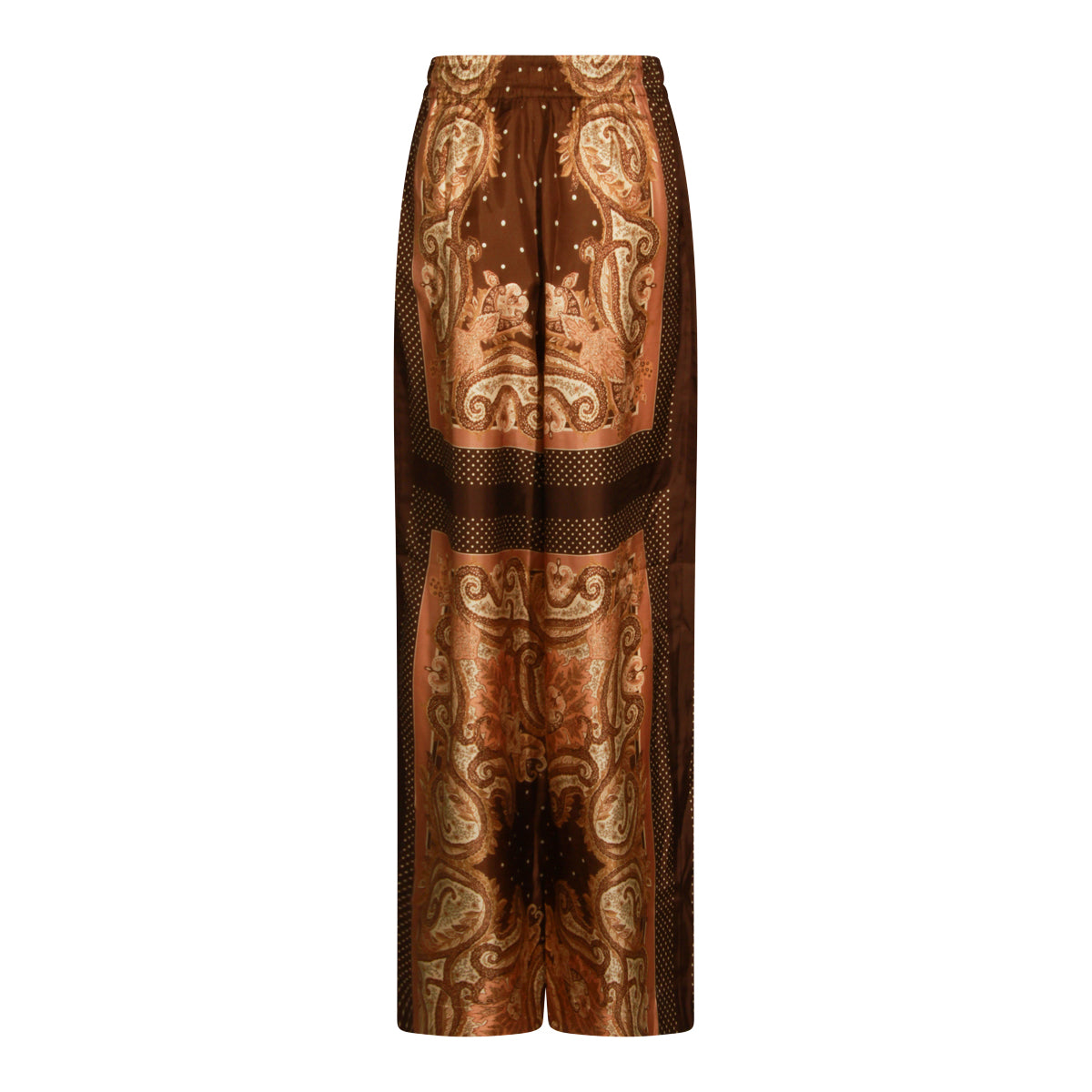 BROWN SILK PANT