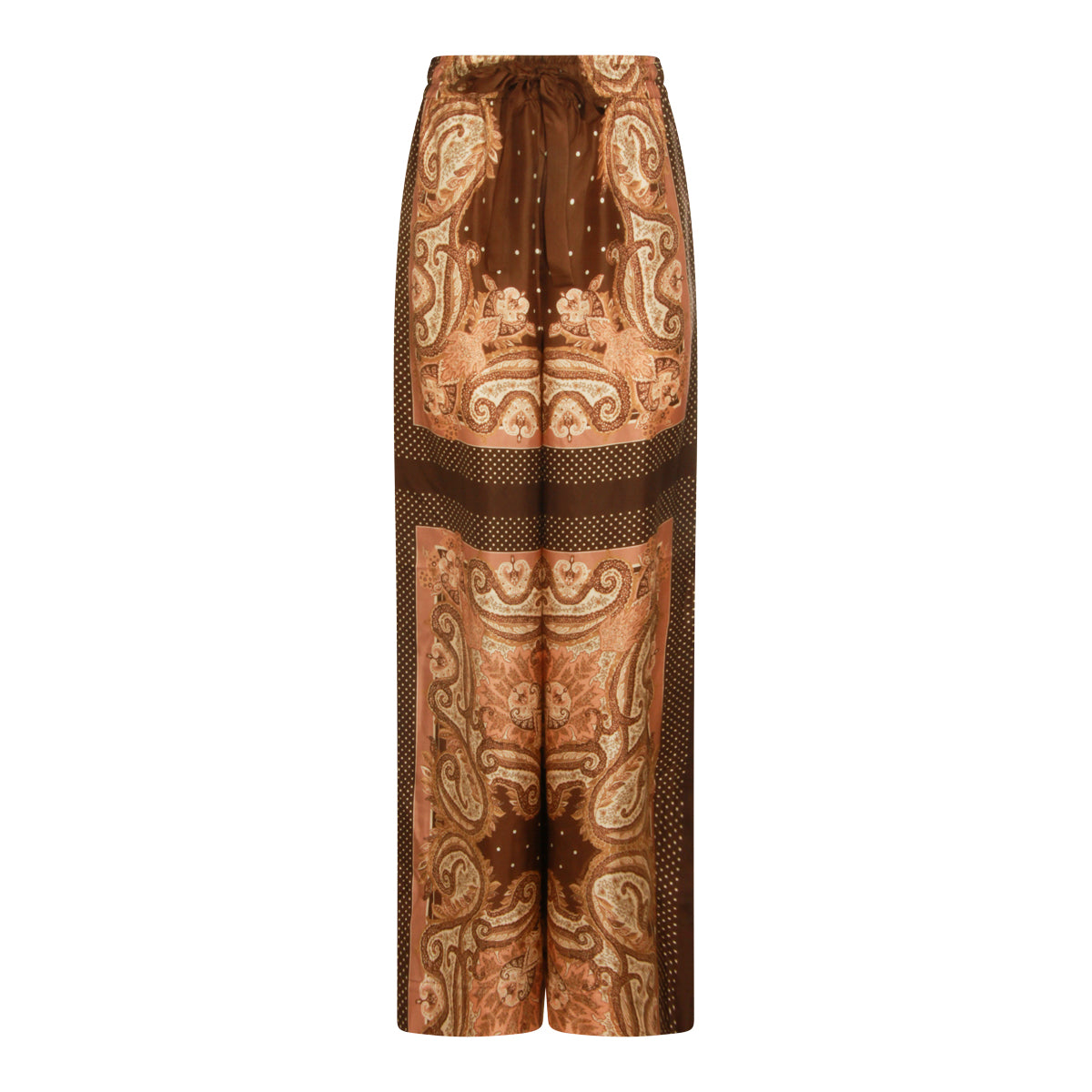 BROWN SILK PANT
